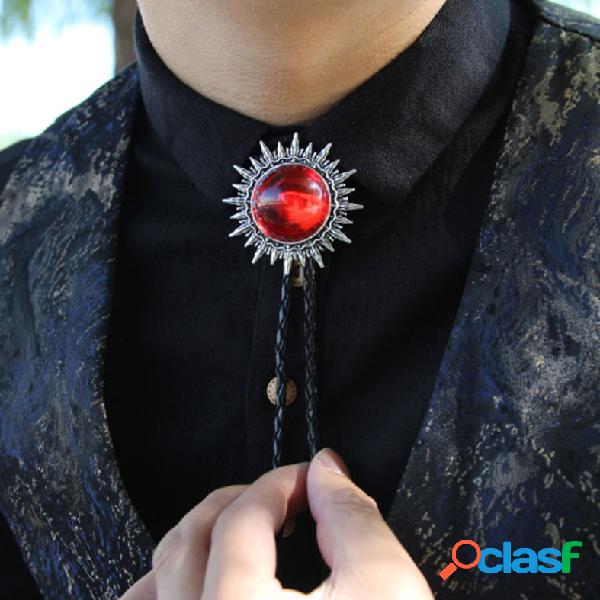 Laço de bolo vintage ajustável Sun colarinho vermelho