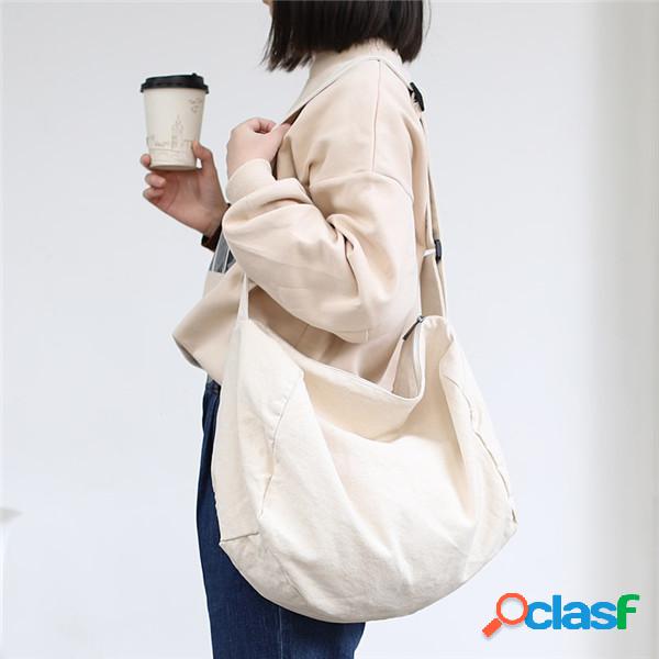 Lazer Canvas Solid Crossbody Bolsa Ombro Bolsa Para Mulheres