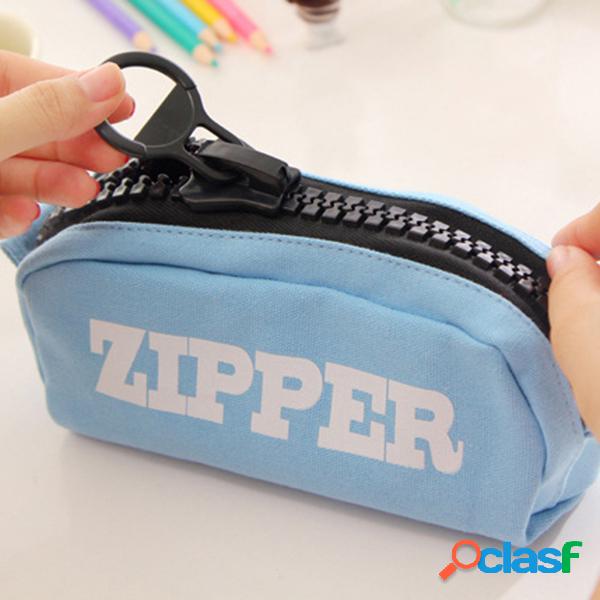 Lona de Lona de Grande Capa Box Zipper Polyester Cosmetic
