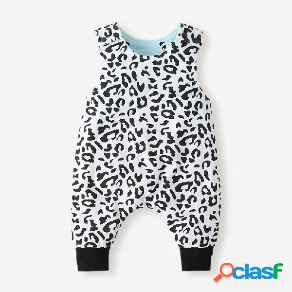 Macacão de bebê com estampa de leopardo para 6-24M