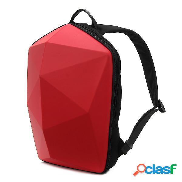 Men Polygon Travel Bolsa Mochila Casual Sólida