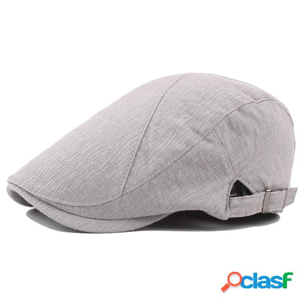 Men Women Summer Thin Adjustable Cotton Beret Cap Chapéu de