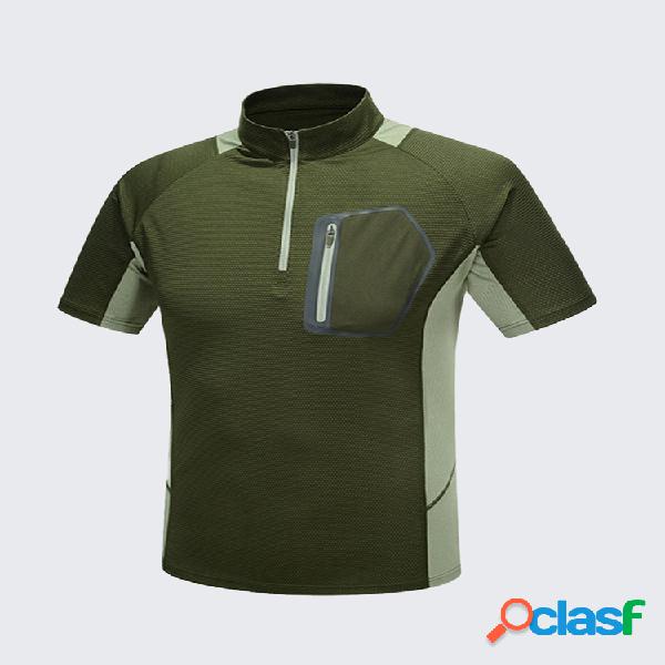 Mens Outdoor Sports Absorvente respirável Quick Dry Stand