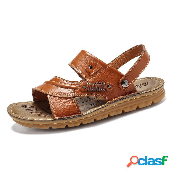 Mens Toe aberto Comfy antiderrapante Praia sandálias de