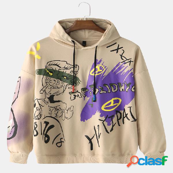 Mens engraçado graffiti dos desenhos animados linha desenho