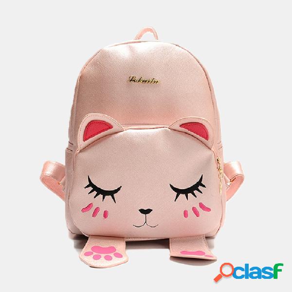 Mochila Estilo Preppy dos desenhos animados das mulheres