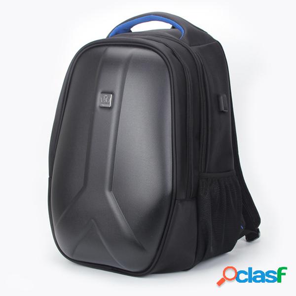 Mochila USB Casual Laptop Shoulder Bolsa PC Hard Shell