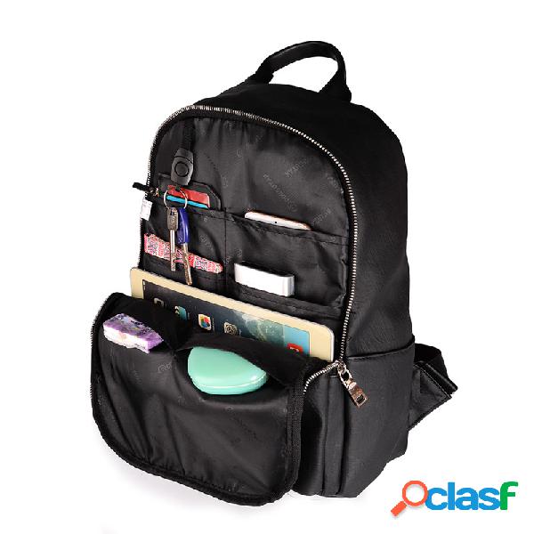Mochila de couro Soft para mulheres Multi-slot Bolsa