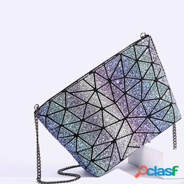 Moda Bolsa Cadeia Rhombic Crossbody Bolsa para mulheres