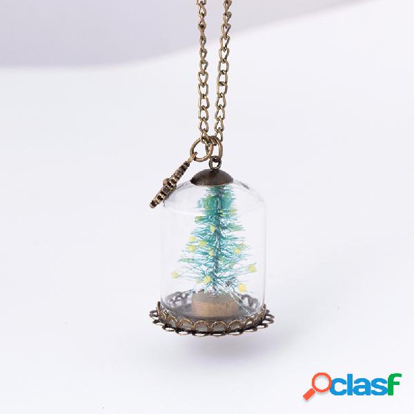 Moda Colar De Árvore De Natal Artesanal Colar De Tampa De