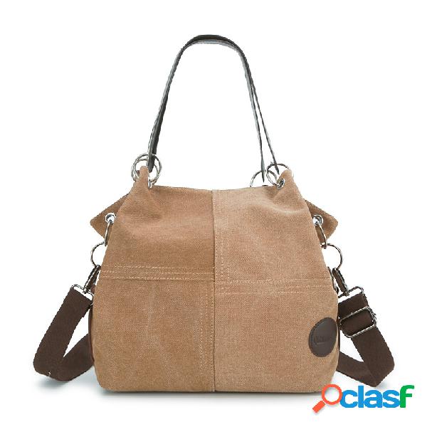Mulheres Casual Plaid Multi-Carry Handbag Shoulder Bolsa