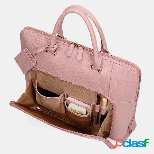 Mulheres Design Bolsa de Negócios Listrada Multifuncional
