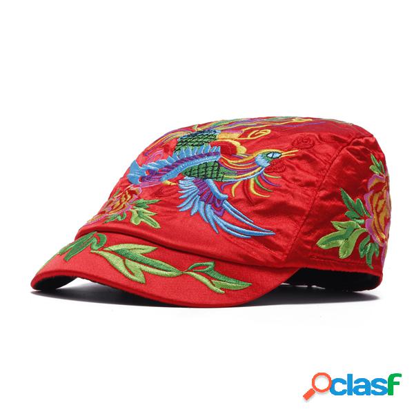 Mulheres Estilo Étnico Bordado Algodão Respirável Cap