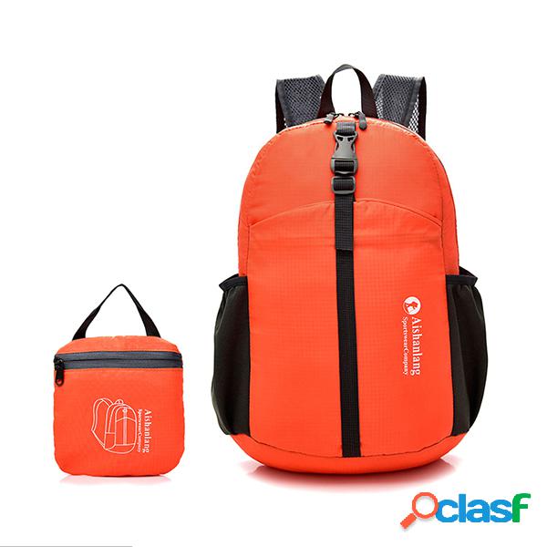 Mulheres Homens Casual Light Folding Shoulder Bolsa Mochila