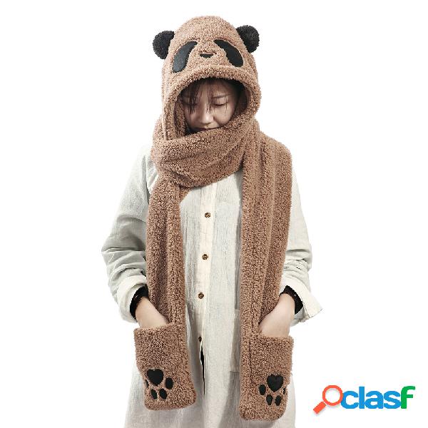Mulheres Inverno Quente Bolso Bolso Envoltório Cachecol