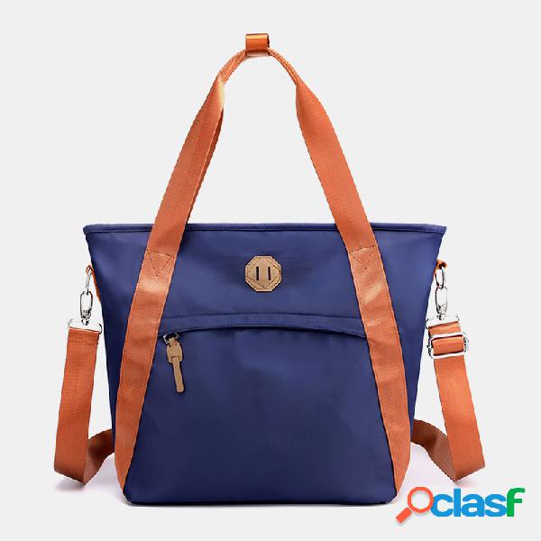 Mulheres Nylon Waterproof Large Capacity Casual Shoulder