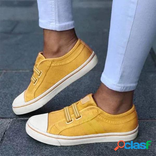 Mulheres Oversized Canvas Elastic Banda Confortável