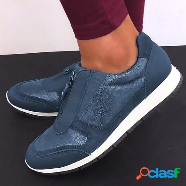 Mulheres Plus Tamanho Mantenha quente Wearable Front Zipper