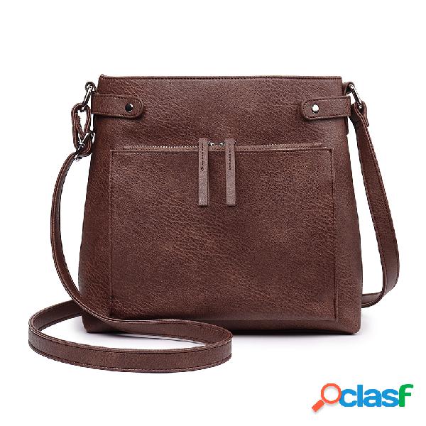Mulheres Solid Card Holder Multifuncional Crossbody Bolsa
