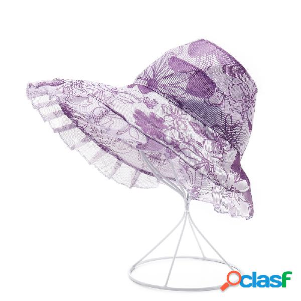 Mulheres Verão Ampla Brim Floppy Anti-uv Praia Sun Chapéu