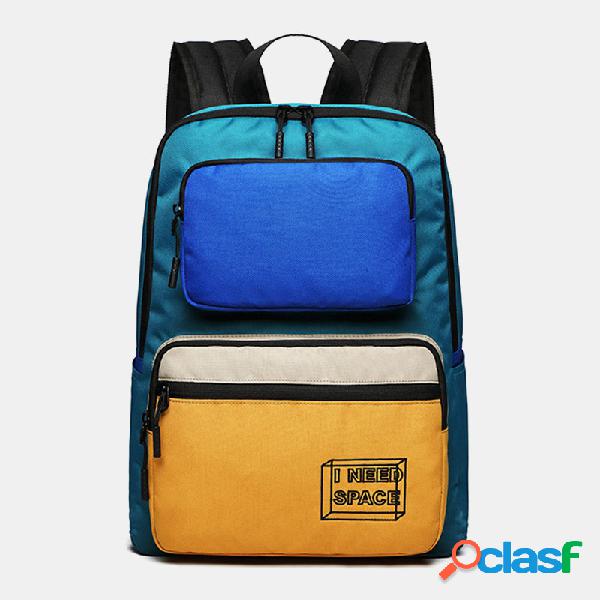 Mulheres Waterproof School Bolsa Mochila de retalhos de