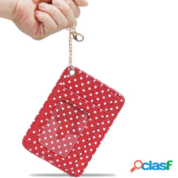 Mulheres bonito Dot Card Holder Carteira Purse