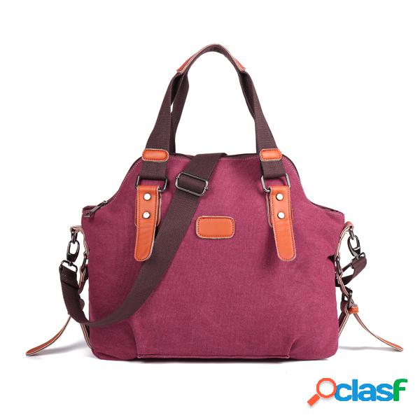 Mulheres casual lona bolsa ombro Bolsa crossbody Bolsas