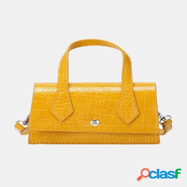 Mulheres crocodilo Padrão telefone bolsa Bolsa sólido