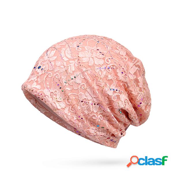 Mulheres finas respirável Colorful capô Chapéu bom gorro