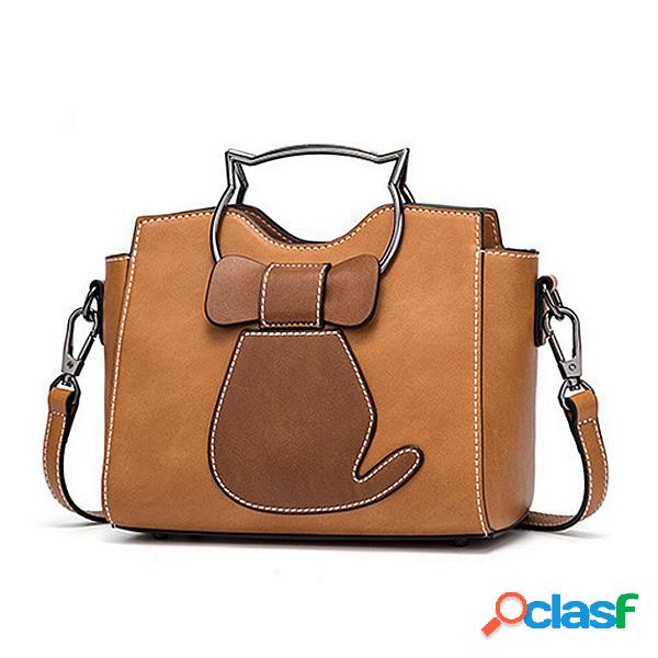 Mulheres gato bonito Padrão bolsas de grande capacidade de
