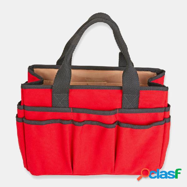 Mulheres lona multi-bolso grande capacidade bolsa casual