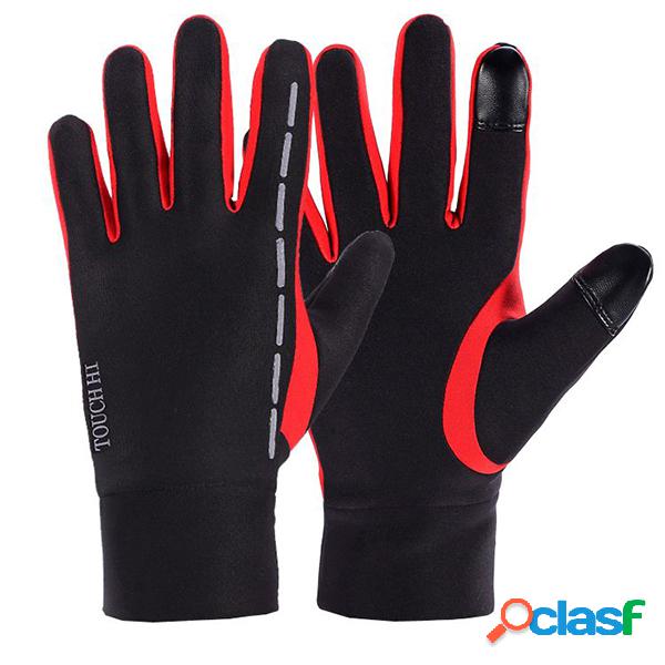 Mulheres masculinas Warm Fleece Outdoor Ski Cycling Gloves