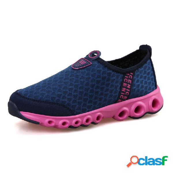 Mulheres respirável Slip On Sport Casual Athletic Shoes