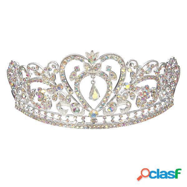 Noiva de strass cristal tiara de casamento Crown Prom