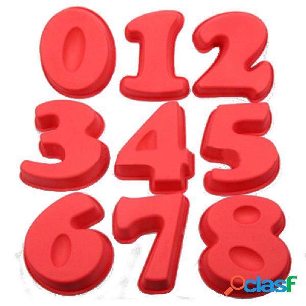 Number Cake Baking Pan Estanho Silicone Mould Bolo Pão Pie