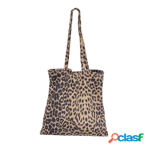 Ombro Bolsa da bolsa do desenhador da lona do leopardo Bolsa
