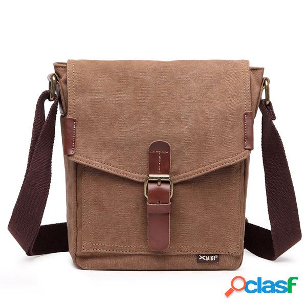 Ombro de lazer de lona Bolsa Messenger Bolsa para homens