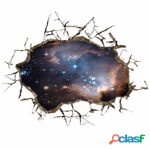 PAG STICKER 3D Decalques em parede Starry Sky Celling Hole