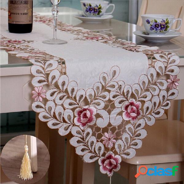 Pastoral Table Runner Flor Toalha de Mesa Wedding Party Home