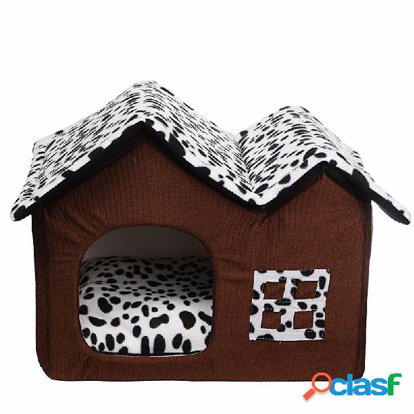 Portátil de Luxo Cão de Estimação Gato Cama Casa Quente