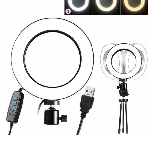 Ring Light Led Studio NY com controle e 3 cores e