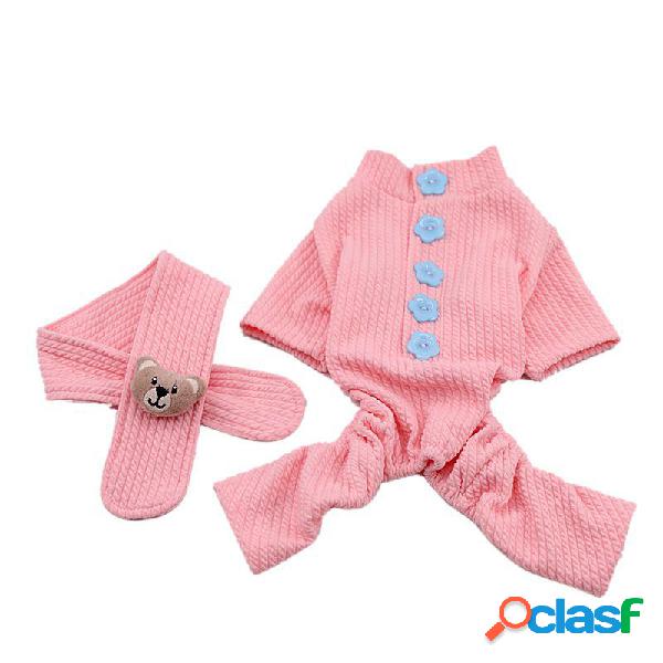 Roupa de cachorrinho quente bonito camisola de inverno cão