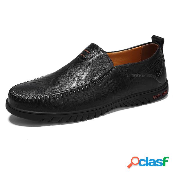 Sapatos De Tamanho Grande De Couro De Vaca Costurado por