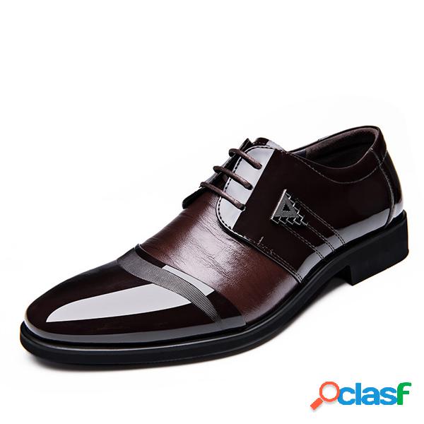 Sapatos Formal Cor Biqueira Estreita com Cadarço para