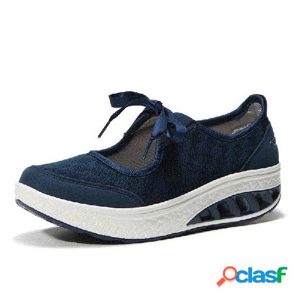 Sapatos de sola grande de oco