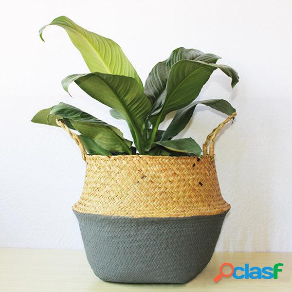 Seagrass Belly Storage Basket Shopping Bag Box Organizer