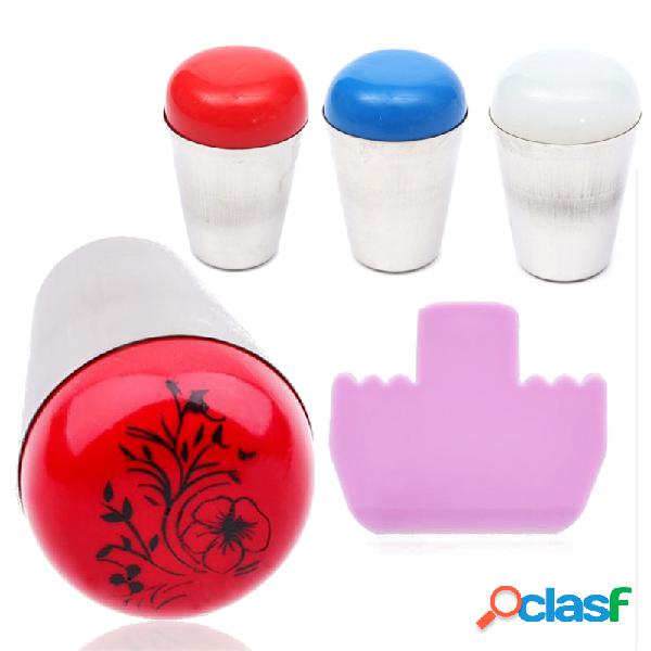 Soft Silicone Professional Round Nail Art Stamper Tool