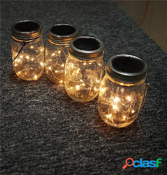 Solar Powered 2M 20LEDs Mason Jar Lid Fairy String Light