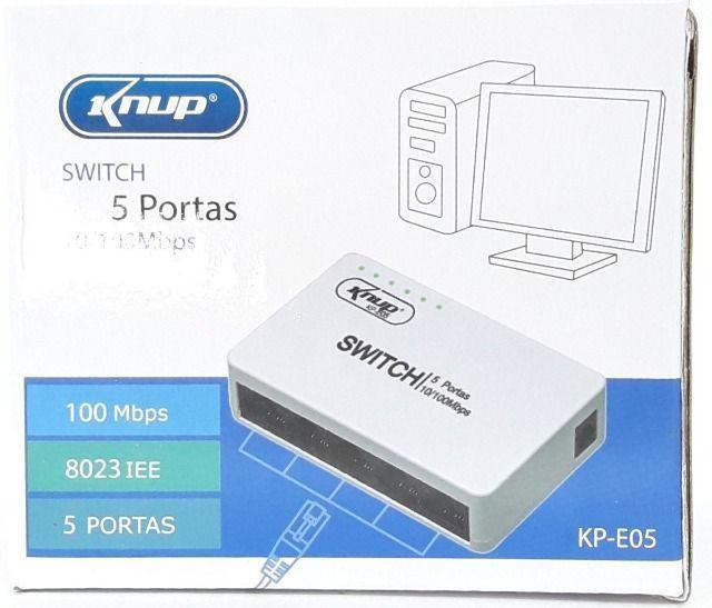 Switch 5 Portas 10/100mbps Hub Rede Knup