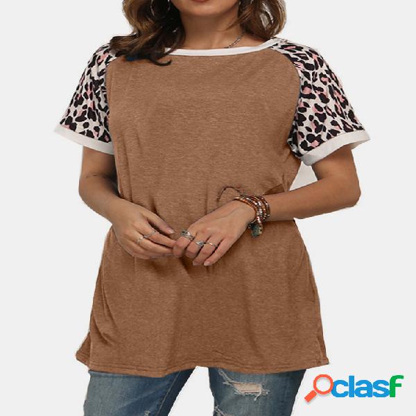 T-shirt de manga curta com estampa de oncinha